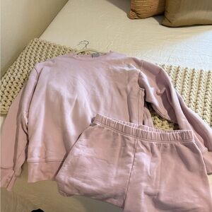 TNA Cozy Fleece Set in Dusty Pink
